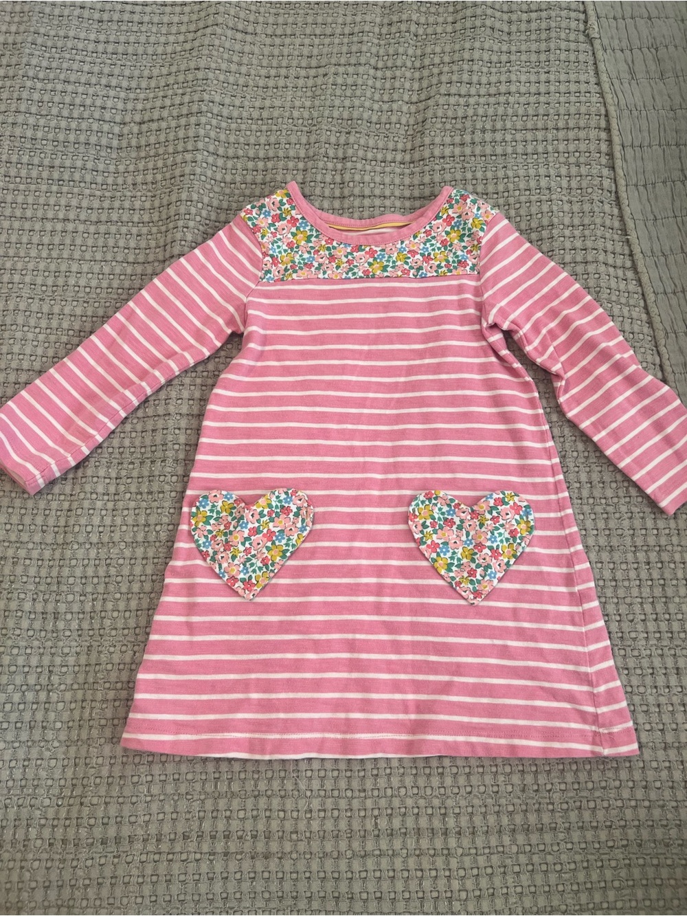 Boden Sister Matching Floral Heart Dresses 3-6M & 4-5Y - Picture 6 of 10
